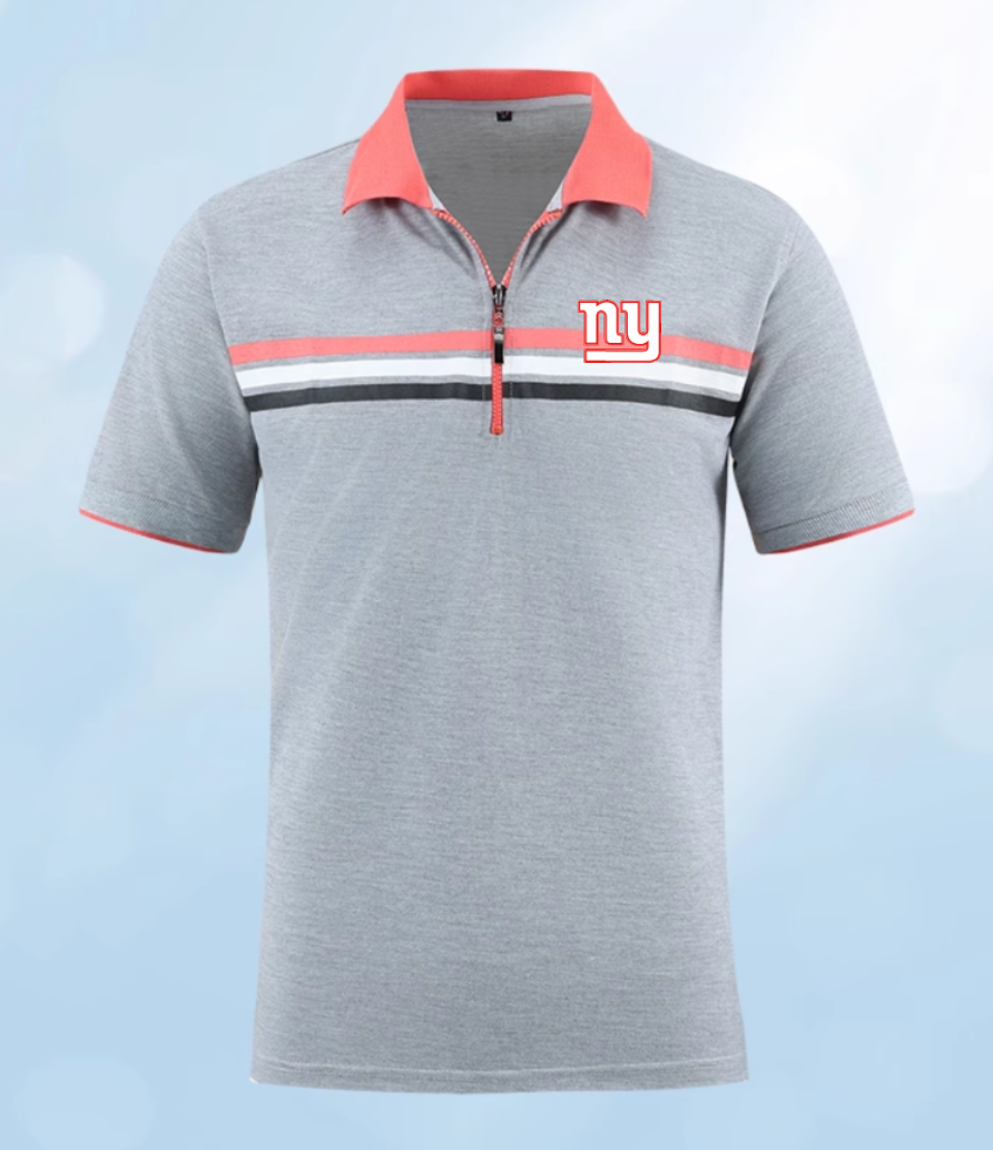 New York Giants grey Men 2025 NFL polo T shirt->nfl t-shirts->Sports Accessory